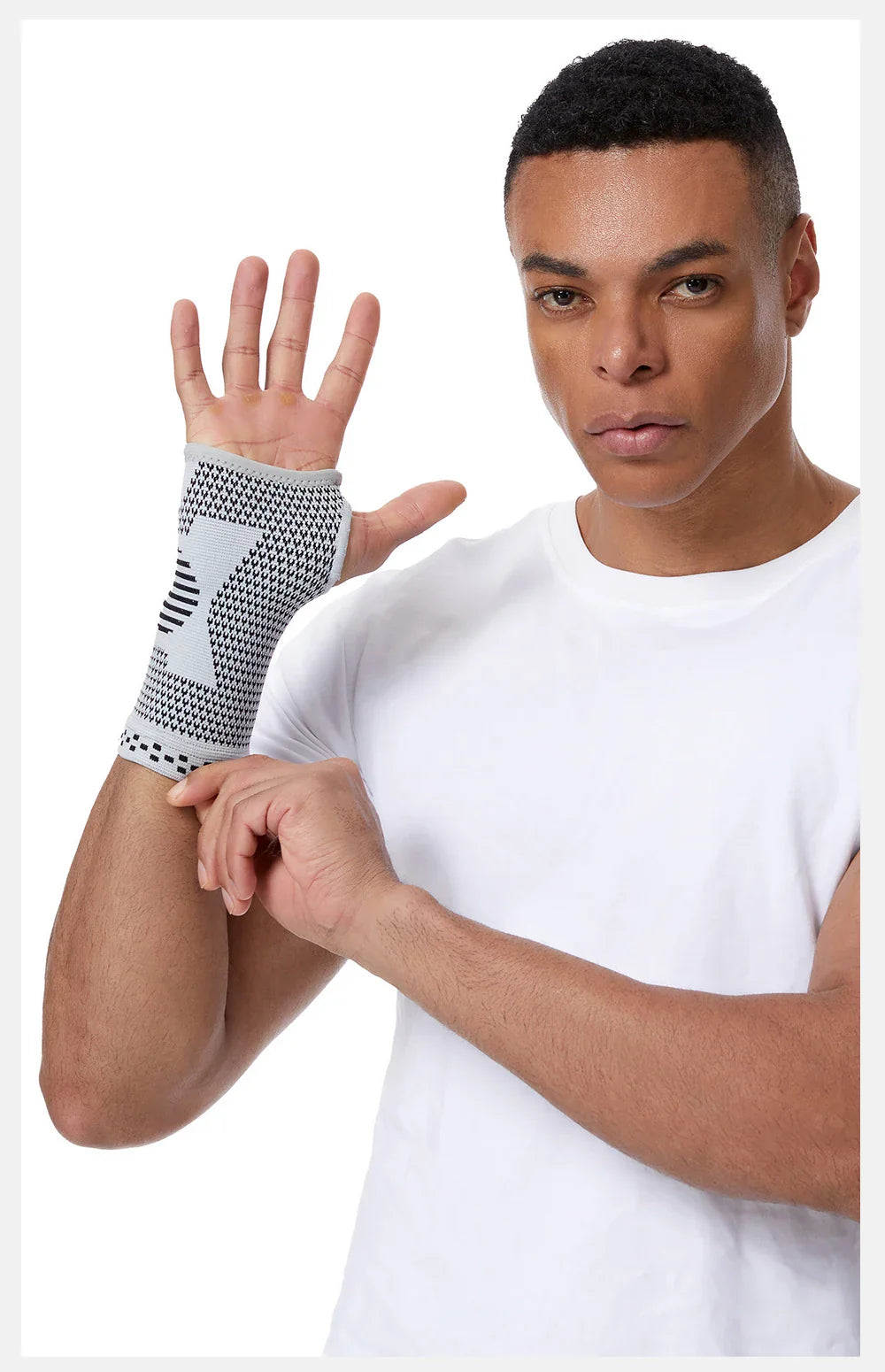 Adjustable Gym Wristband & Palm Guard — Sports Wrist Support Brace with Compression Gloves for Carpal Tunnel