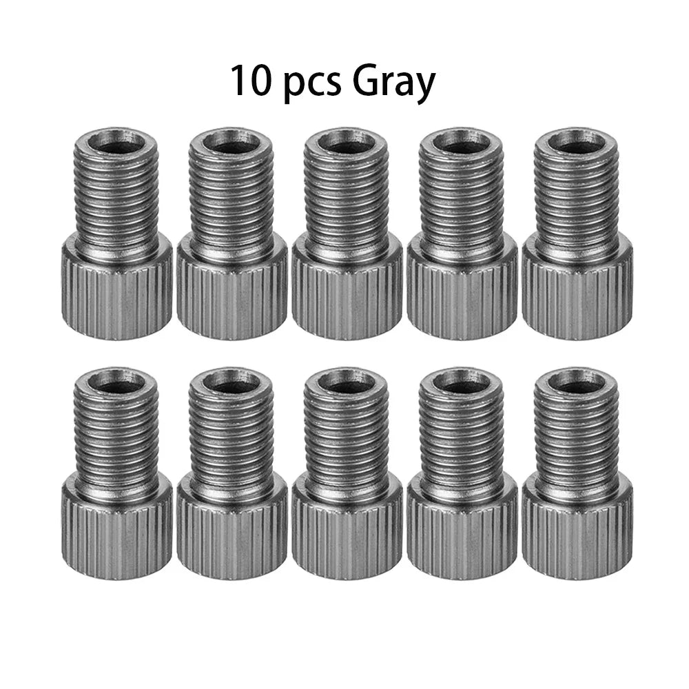 10-Color Aluminum Bicycle Valve Adapter – PRESTA to SCHRADER Converter for Bikes & Cars