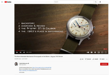 RED STAR 1963 Men's Chronograph Watch - 38mm Pilot Design with Seagull ST1901 Movement & Sapphire Glass