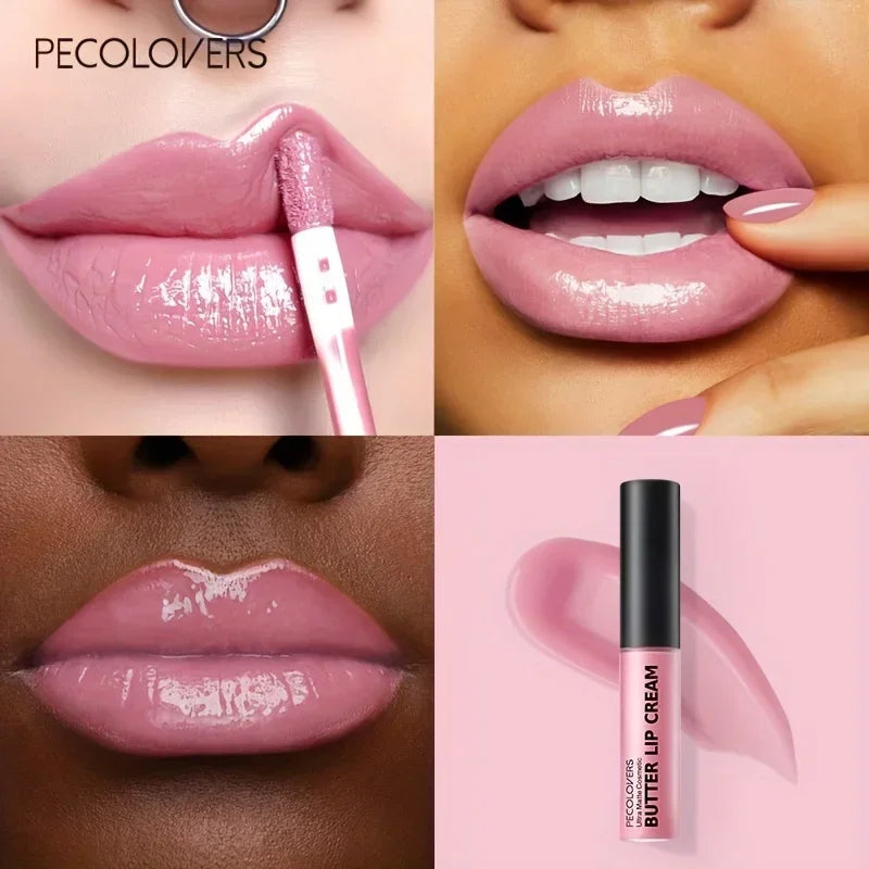 Butter Silky Hydrating Lip Gloss – Long-Lasting Liquid Lipstick in Pink & Red Tones