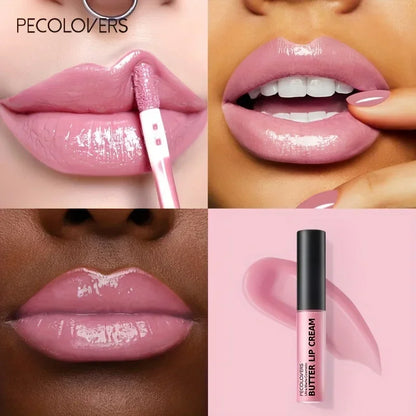 Butter Silky Hydrating Lip Gloss – Long-Lasting Liquid Lipstick in Pink & Red Tones