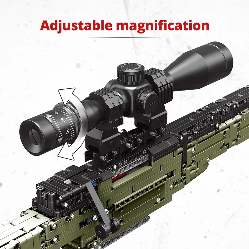 ZKZC WW2 Military Weapon Building Block Set – Shotgun, Sniper & Assault Rifle Toy for Kids Gifts