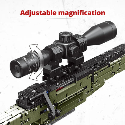 ZKZC WW2 Military Weapon Building Block Set – Shotgun, Sniper & Assault Rifle Toy for Kids Gifts