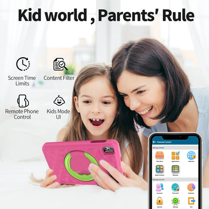 VASOUN Kids Tablet 8 Inch – Android 13, Quad-Core, 8GB RAM (4+4 Expand), 64GB ROM, 5000mAh, Dual Camera, WiFi, Parental Control