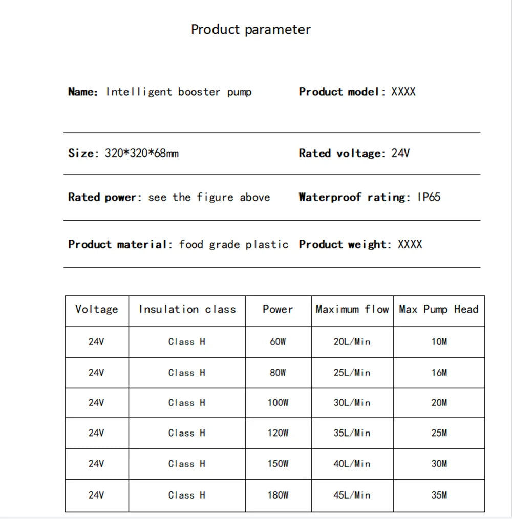 AISITIN Brushless Booster Water Pump — 16m 24V IP56 Automatic Pressure Controller for Home Water Heating