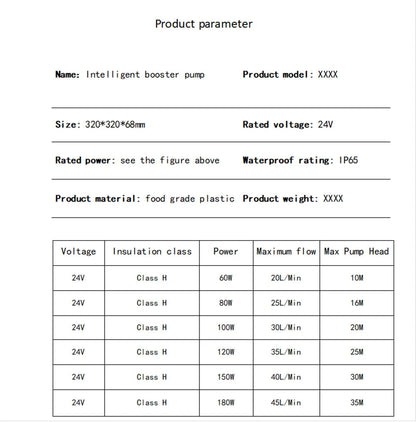 AISITIN Brushless Booster Water Pump — 16m 24V IP56 Automatic Pressure Controller for Home Water Heating