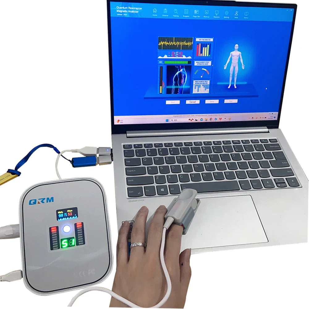 Quantum Resonance Magnetic Body Analyzer QA-36S with Hand Touch & 53 Sub-Health Test Reports - New Generation Set