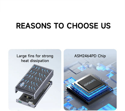 Hagibis 40Gbps USB4 M.2 NVMe SSD Enclosure – LED Display with USB4 Cable for Thunderbolt 4/3 & USB 3.2/3.1/3.0 B+M M-Key SSD Case