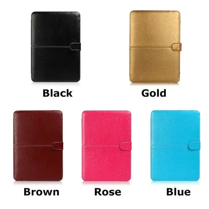 Leather Laptop Bag Case for MacBook Air and Pro - Folio Sleeve Cover for 11-16 Inch Retina Models (2022)