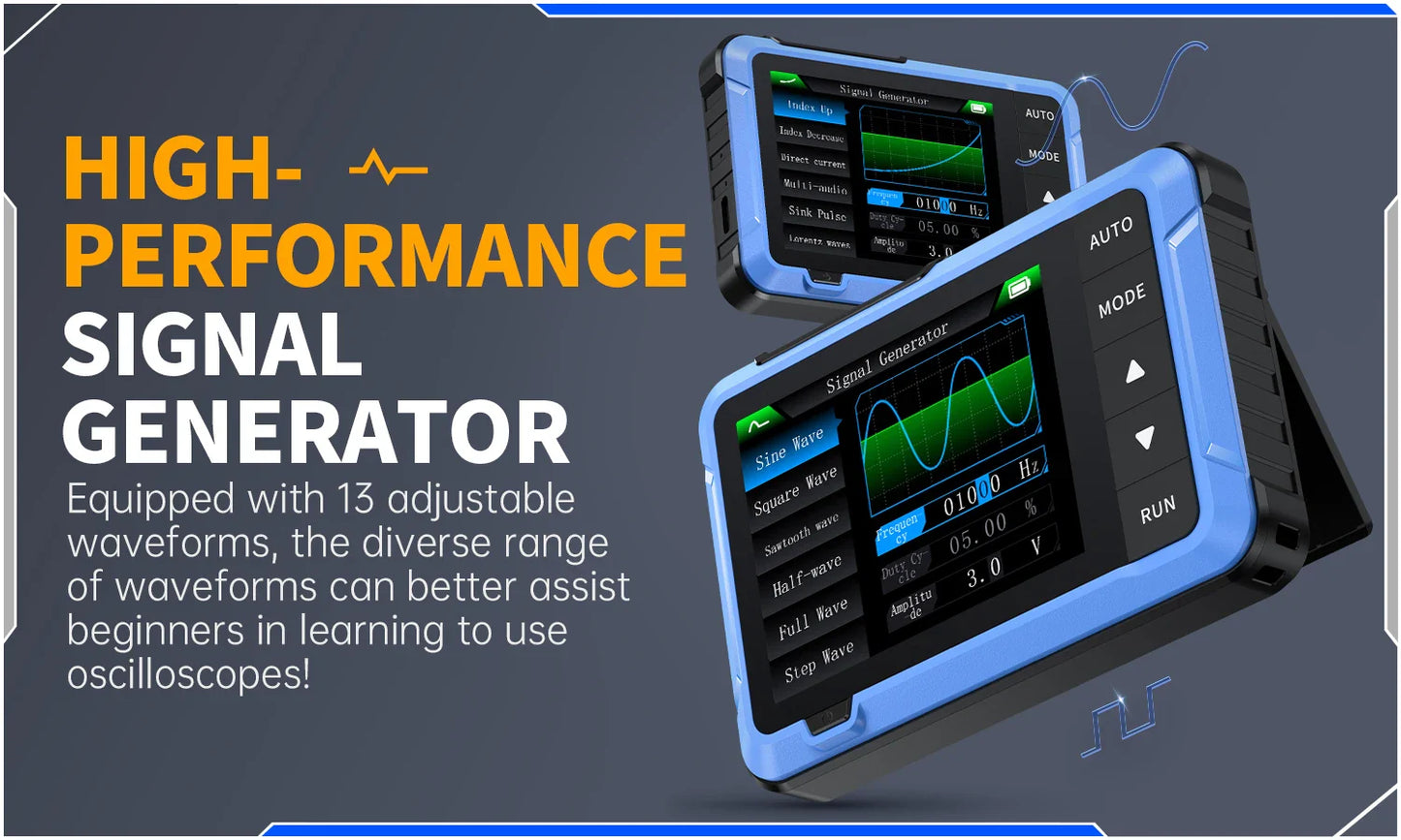 FNIRSI DSO510 DSO152 DSO153 Mini Handheld Digital Oscilloscope | 2-in-1, 48MS/s, 10MHz Bandwidth for Electronic Repair