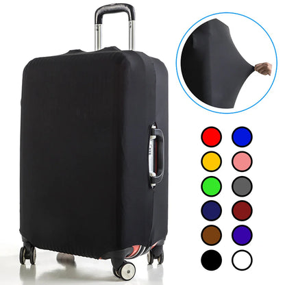 Fashion Travel Suitcase Protective Cover - Solid Color Luggage Cover for 18-32 Inch Suitcases