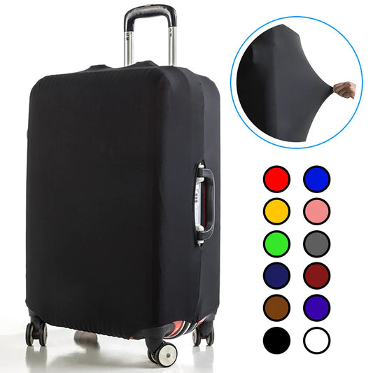 Fashion Travel Suitcase Protective Cover - Solid Color Luggage Cover for 18-32 Inch Suitcases