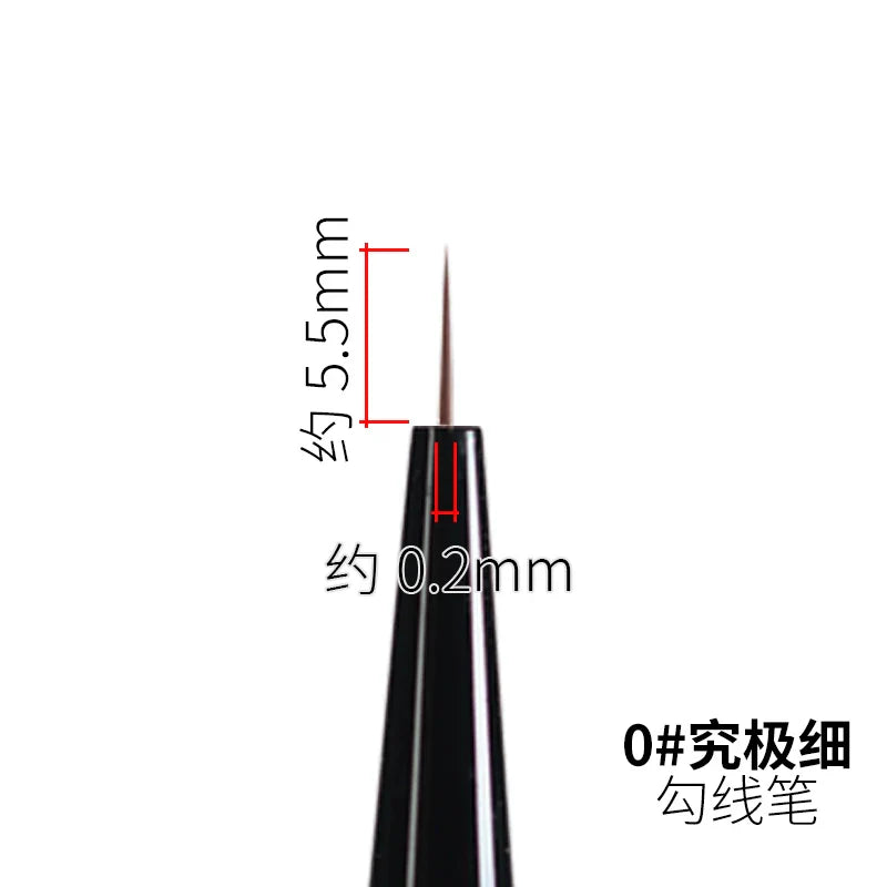 RAYSTUDIO Ultra-Fine Modeling Brush Set #0 #1 #2 – Precision Outline Pen & Script Liner Brushes for Hobby Painting and Detailing