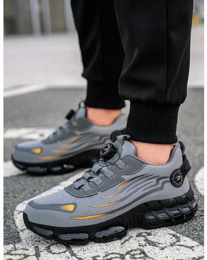 Rotating Button Safety Shoes for Men – Anti-Smash, Anti-Puncture Work & Security Protective Boots, Fashion Sport Design