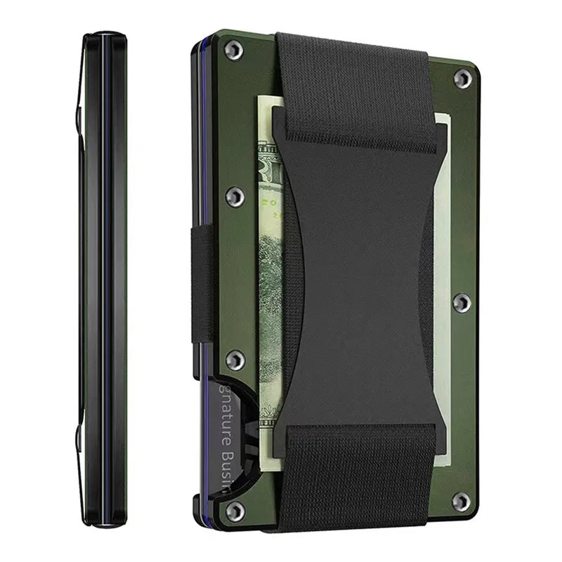 RFID Blocking Metal Wallet – Slim Aluminum Credit Card Holder & Money Clip for Business and ID, 2024 All Colors