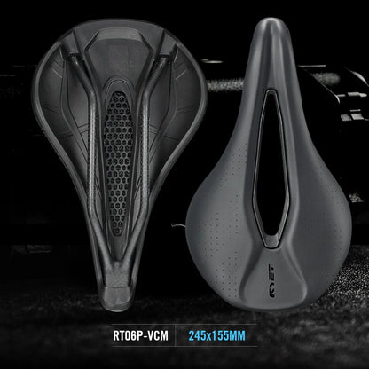 RYET Carbon 3D Printed Bike Saddle - 145/155mm Lightweight Cycling Seat for Road, MTB, Gravel & Triathlon Bikes