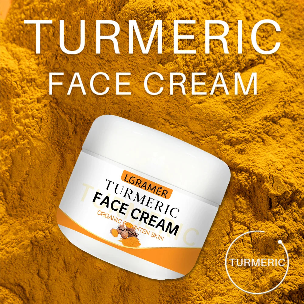 Turmeric Whitening Face Cream – Wrinkle Removal, Fine Line Lightening & Youthful, Bright, Moisturized Skin