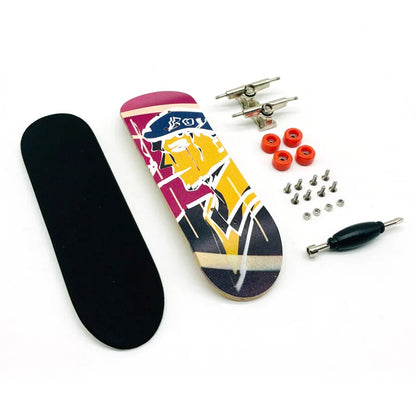 Creative Mini Finger Skateboard – Colorful Maple Fingerboard with Double Rocker, Sport Bearings & Palm Slide Board