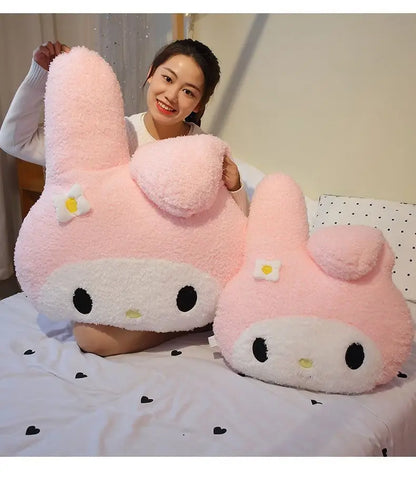Sanrio My Melody & Kuromi Plush Dolls – Cute Soft Stuffed Animal Pillow, Cartoon Plush Toy for Girls’ Birthday & Christmas Gifts