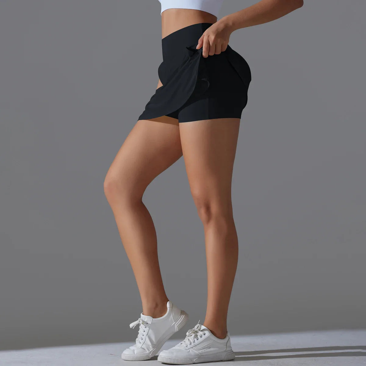 Outdoor Sports High Waist Yoga Skirt — Breathable Badminton Tennis Active Fitness Athletic Short Skirt