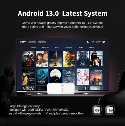 MX10 K9 PRO TV Stick – Android 13, 8K/4K Support, WiFi 6, Allwinner H618 Quad-Core, Voice Remote Smart TV Box
