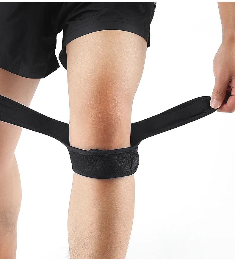 Pressurized Knee Wrap Sleeve — Elastic Support Braces with Pad for Basketball, Tennis & Cycling