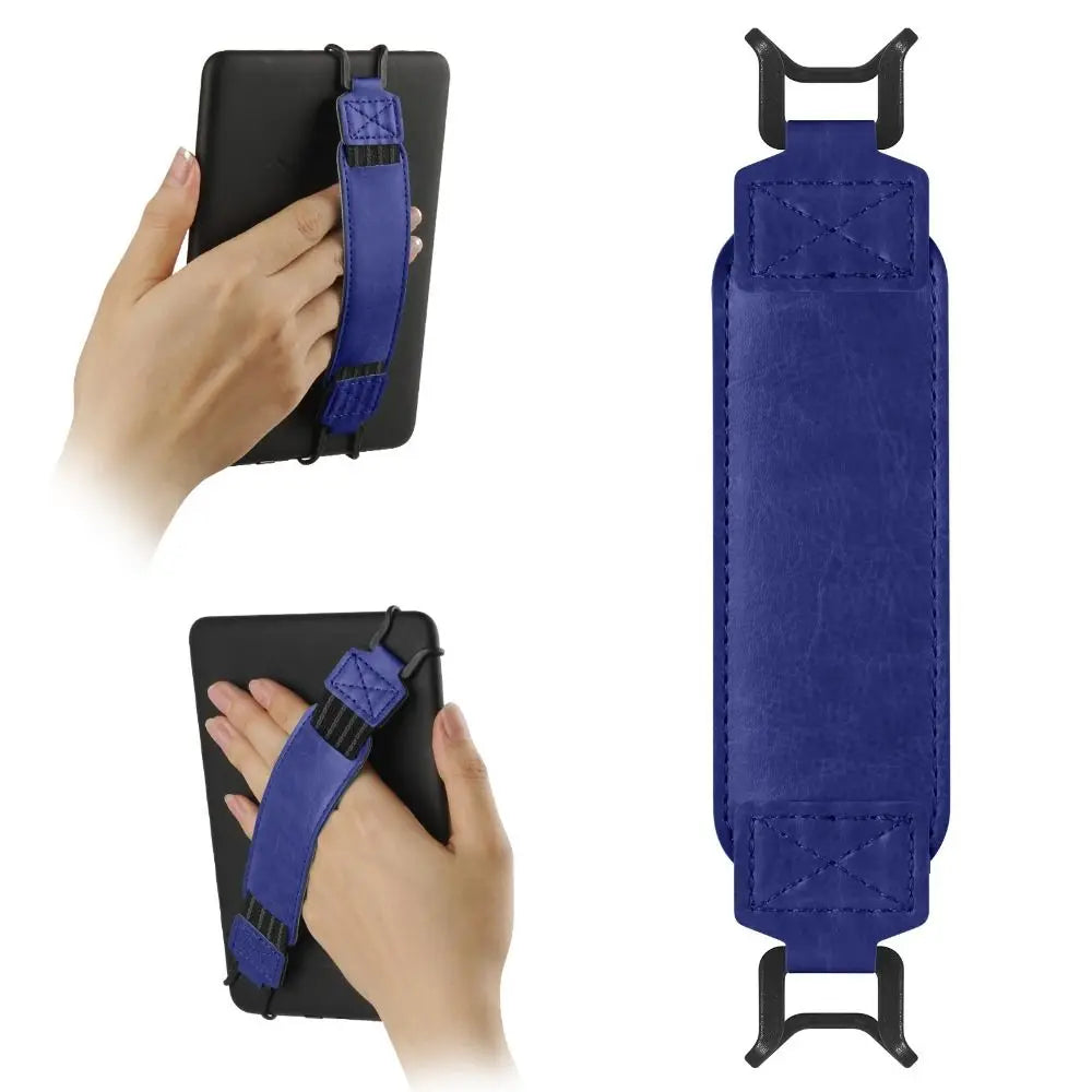 Leather Tablet Hand Strap — Elastic Anti-Drop E-Reader Holder for Kindle, iPad, Kobo, Sony, Pocketbook, Lenovo