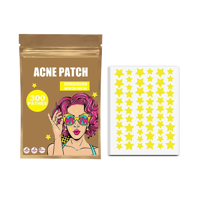 300/600/1200pcs Star Pimple Patches – Colorful Invisible Acne Spot Stickers for Skin Care and Face Concealer