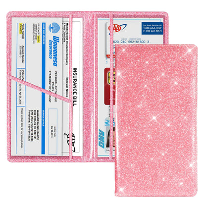 Car Registration & Insurance Card Holder – Vehicle License Document Glove Box Organizer