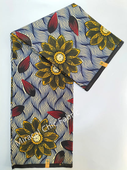 Guaranteed Veritable African Real Wax Fabric - 100% Cotton High Quality Ankara Pagne 6 Yards Nigerian Women’s Style Dress Material