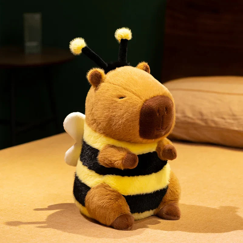 Cute Bee Capybara Plush Toy – Soft Stuffed Animal Doll for Kids, Birthday Gifts & Room Decor