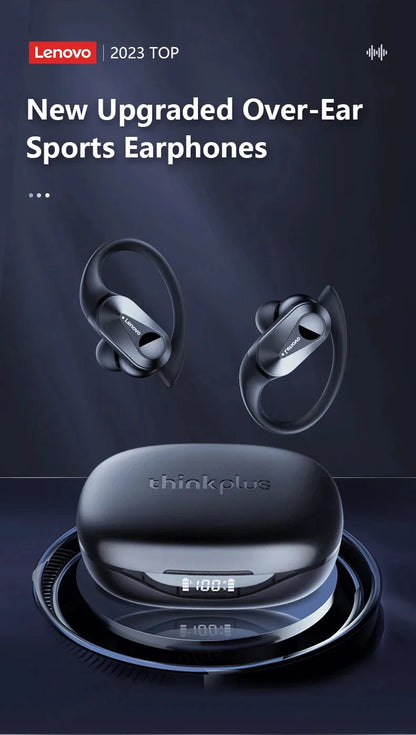 Lenovo LP75 TWS Sports Earphones — Bluetooth 5.3 Wireless, Waterproof HiFi Stereo, Noise-Reducing Earbuds with Mic