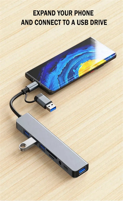 USB-C Hub Thunderbolt 3 Docking Station Splitter – Laptop Adapter for MacBook Air M1 & iPad Pro