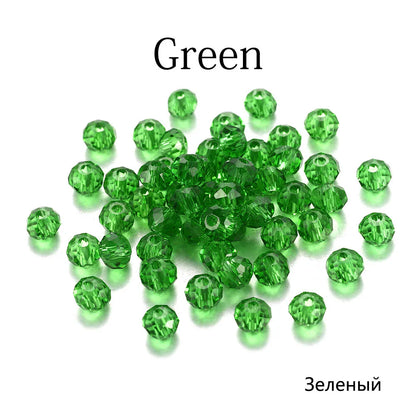 70–300pcs Czech Crystal Glass Beads Set (3–8mm) – Faceted Translucent Colorful Spacer Beads for DIY Jewelry, Bracelets & Craft Making