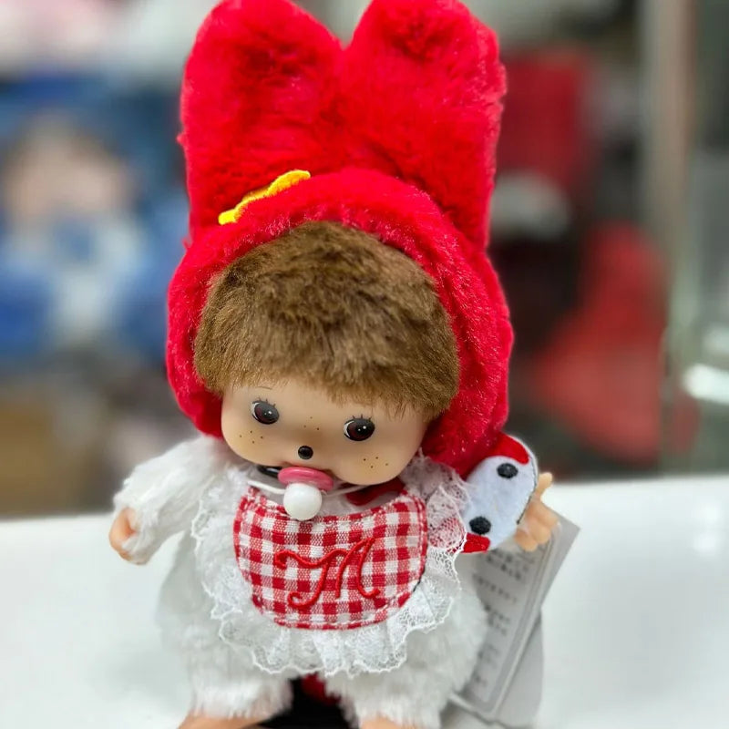 15cm DIY Monkey Plush Doll – Kawaii Dress-Up Pendant for Schoolbag, Cute Christmas & Children’s Gift