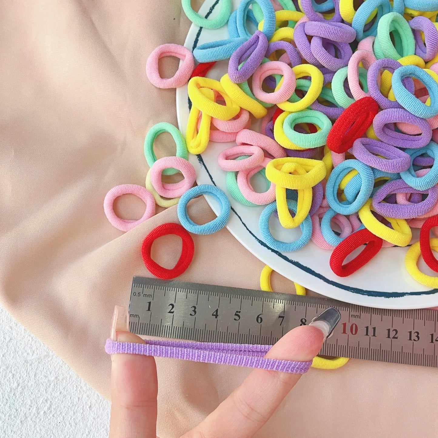 20/50PCS Kids Elastic Hair Bands – Girls Sweets Scrunchie Rubber Bands for Children Hair Ties & Headbands
