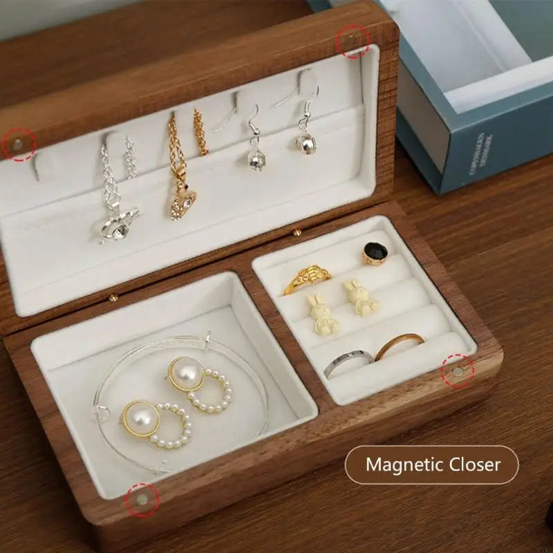 33WE Jewelry Storage Box - Bracelet, Earrings & Necklace Carrying Case Gift