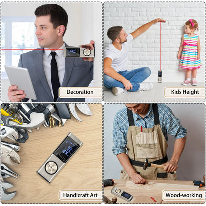 40M/60M Mini Smart Laser Distance Meter | Portable USB Rechargeable Infrared Rangefinder