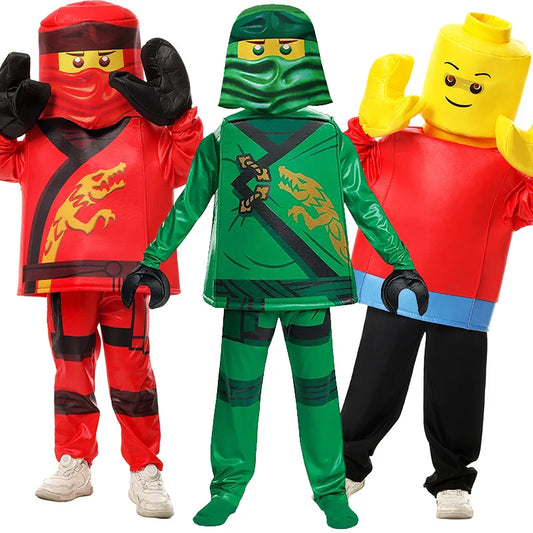 2024 New Arrival Kids Ninja Lloyd Costume – Hidden Warrior Kai Outfit, Fancy Dress Up for Boys & Halloween