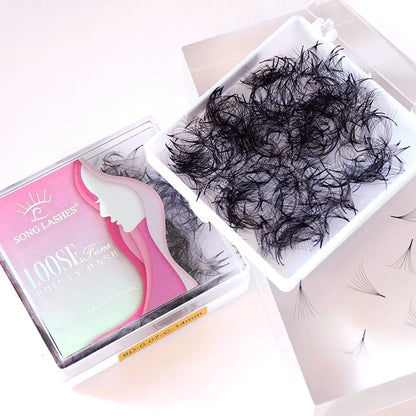 SONG LASHES 3D–16D Premade Volume Fans – Slim Narrow Stem Russian Style Eyelash Extensions, Sharp Point Base
