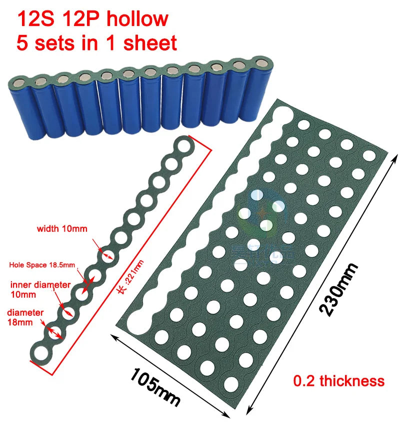 18650 Li-ion Battery Insulation Gaskets – Barley Paper Adhesive Pads for Lithium Cell Protection & Isolation
