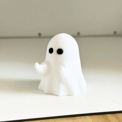 Cute Halloween Ghost Pen Holder – Little Ghost Statue Pencil Stand, Home & Office Desktop Decoration