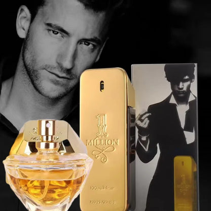 Hot Million Gold Perfume for Men & Women, Seductive Leather Notes, 100ml Valentine's Day Gift