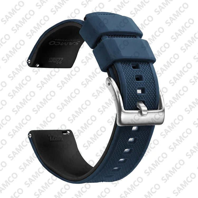 Premium Silicone Watch Band – Quick Release Rubber Strap, 18mm 20mm 22mm Replacement Watchband