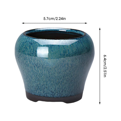Ceramic Flower Pot with Drainage Hole - Lily Style Succulent & Orchid Planter for Home and Garden
