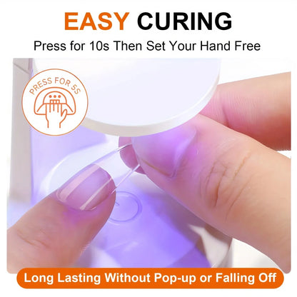 Solid Nail Glue Gel for Press-On Nails – Super Strong Acrylic Nail Gel for Manicure Extensions, Long-Lasting