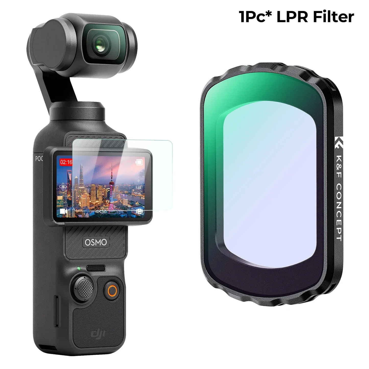 K&F Concept Filter Set for DJI Osmo Pocket 3 – UV, CPL, ND/PL, Black Mist, Star & 1.2X Wide-Angle Lens Effects