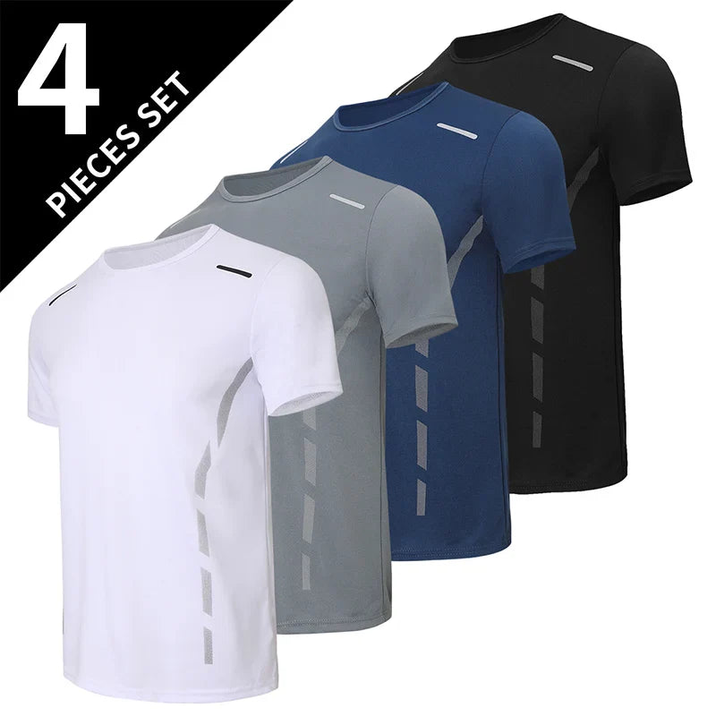 Men’s Summer Quick-Dry Sports T-Shirt – Printed Short Sleeve Loose Fit Athletic Running & Fitness Top for Teens and Adults