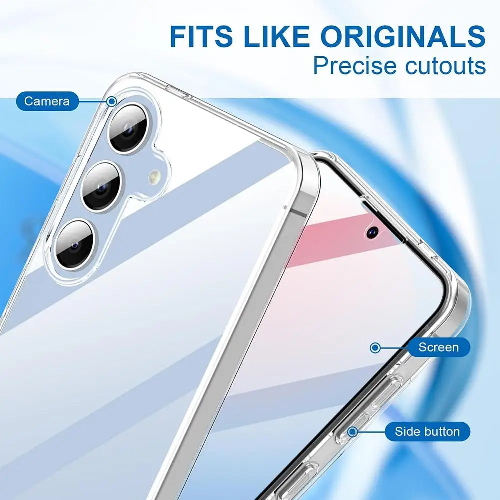 Samsung Clear Hybrid Phone Case - 360 Full-Body Hard PC Protective Cover