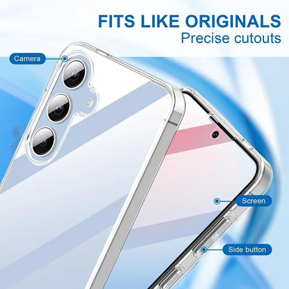 Samsung Clear Hybrid Phone Case - 360 Full-Body Hard PC Protective Cover
